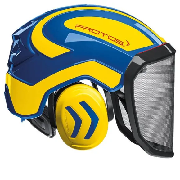 Casco Protos Integral amarillo azul